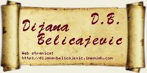 Dijana Beličajević vizit kartica